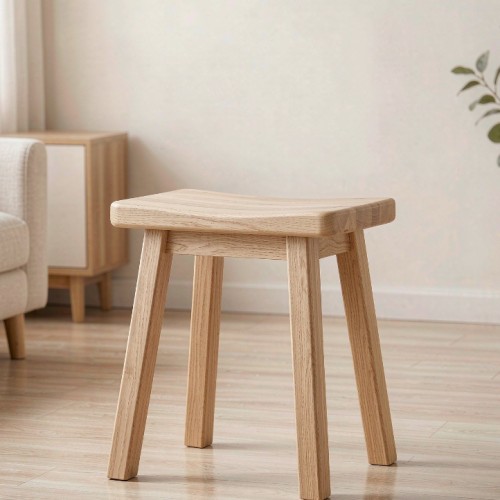 Minimalist small wooden stool